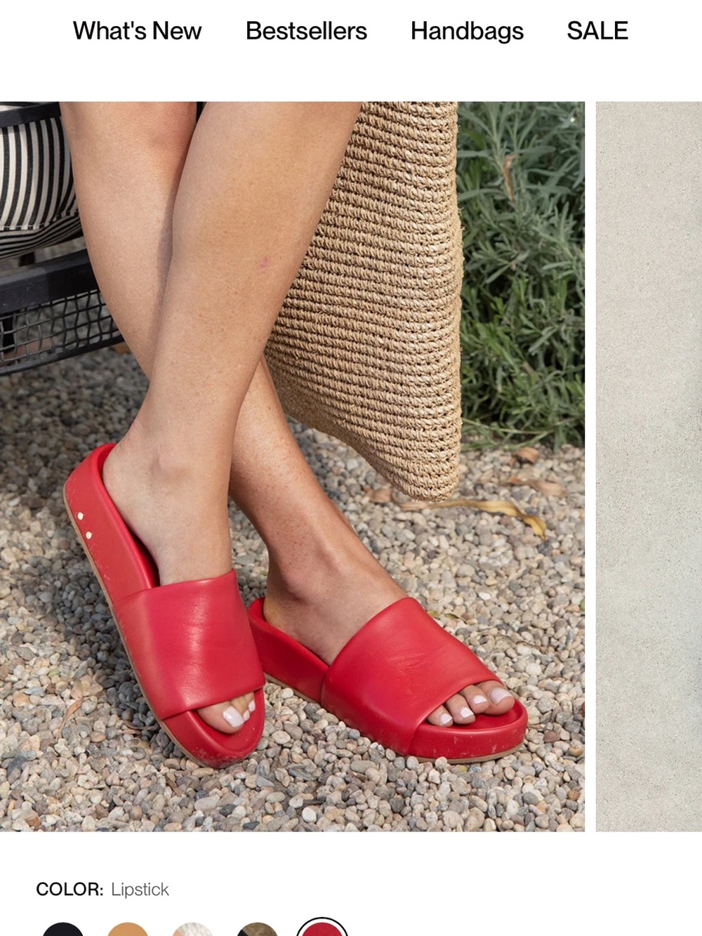 beek Red Padded Slide Mules